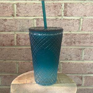 Starbucks 2023 Spring Jeweled Teal Green Blue Gradient Ombre 16 oz Cup Tumbler